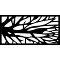 Highlanderhome LaserCut Metal Privacy Fence, TreeInOne, Black, 24" x 48"/pc TreeInOne_Black_1pc